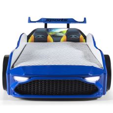 Дитяча ліжко машина GT18 4x4 Turbo Blue з підсвіткою, спойлер